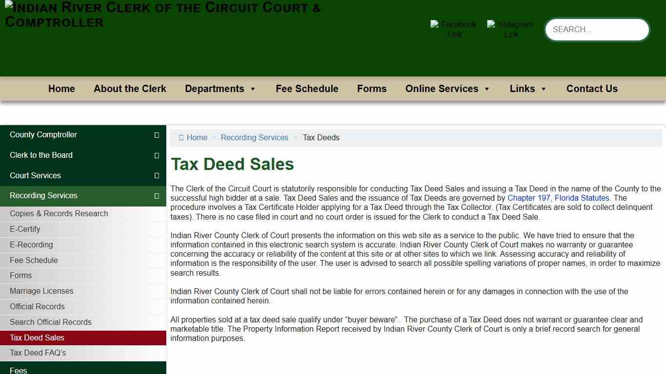Tax Deeds – Indian River Clerk of the Circuit Court & Comptroller