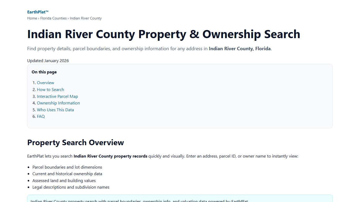 Indian River County Property Search EarthPlat - EarthPlat